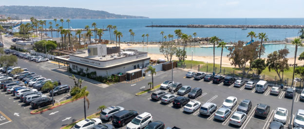 Aerial view of the beach